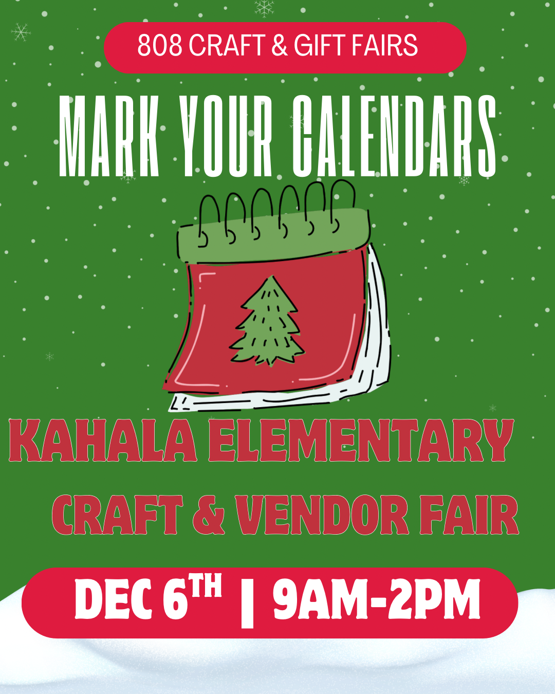 A Kahala Elementary School Craft & Vendor Fair