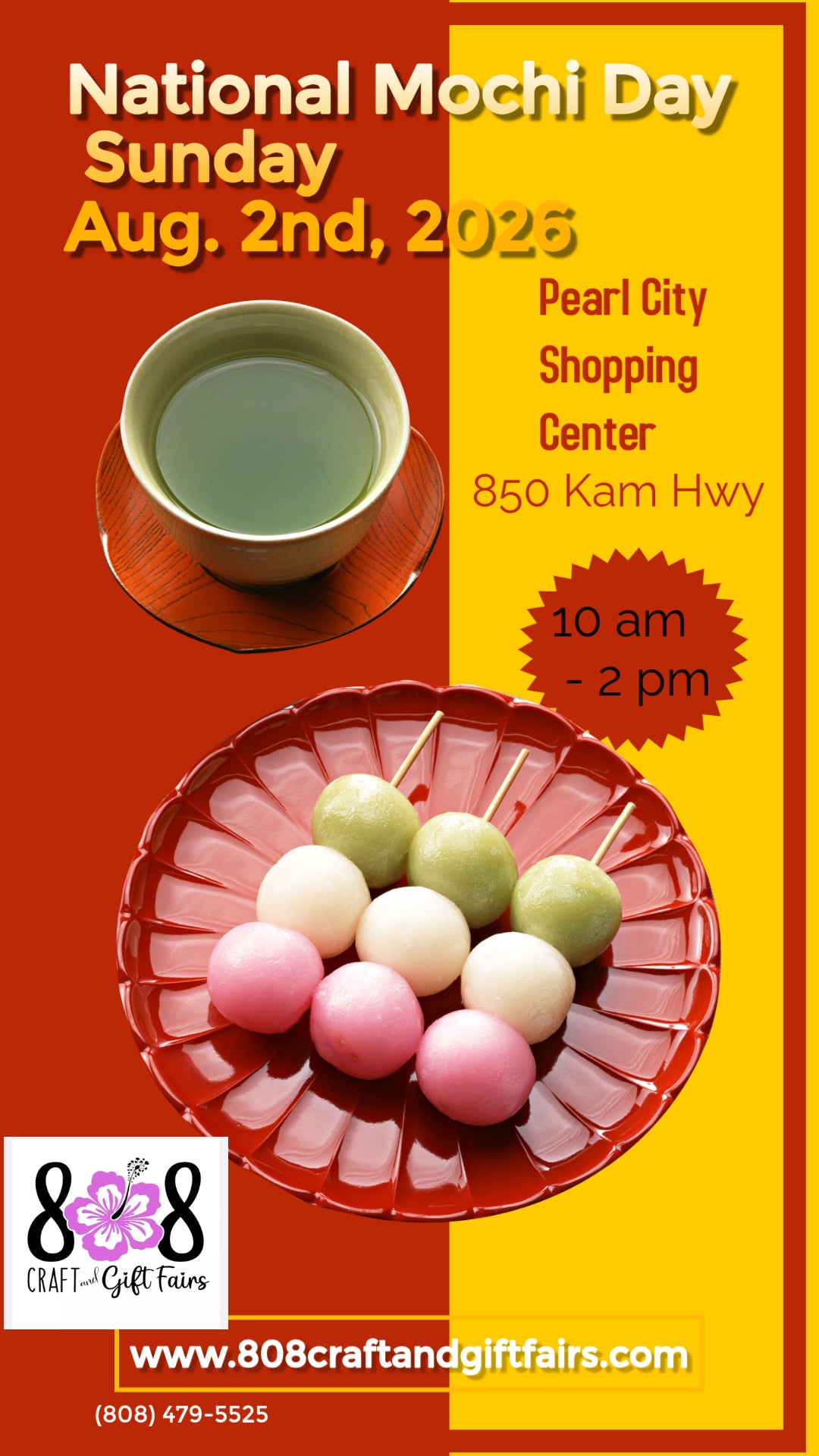 National Mochi Day @ Pearl City Shopping Center August 2nd, 2026